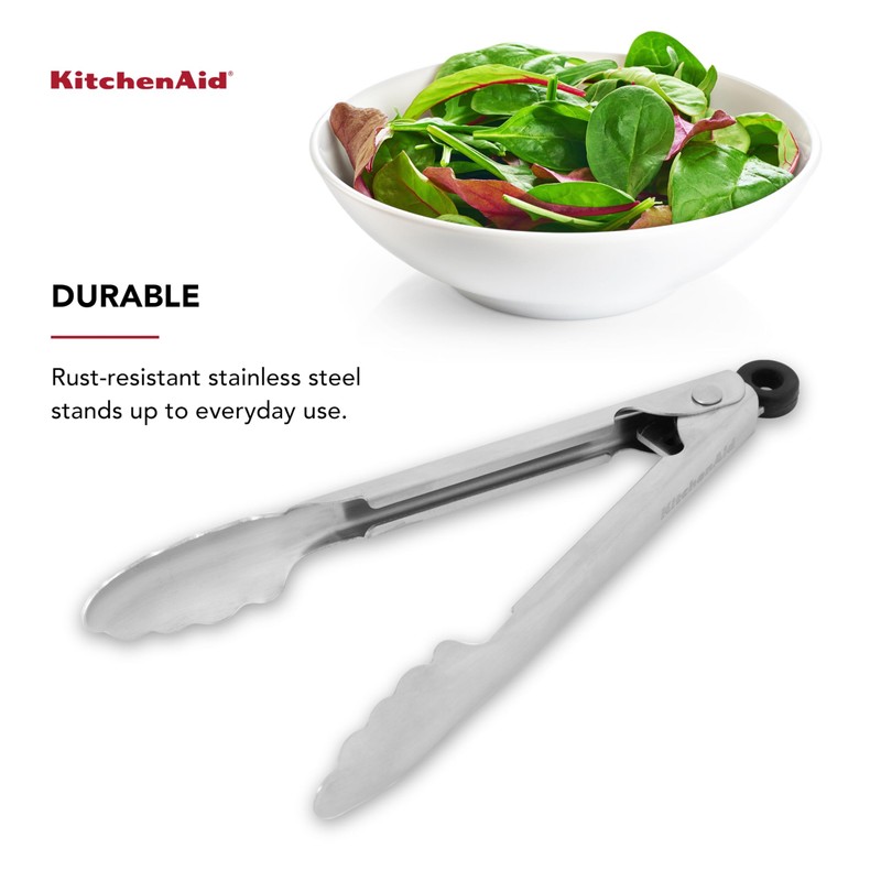 KitchenAid Stainless Steel Tongs, 7 Inch