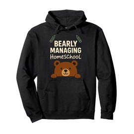 Homeschool Mom Mama Bear Homeschooling Gift Teacher Mom Pullover Hoodie