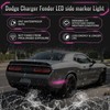 POPMOTORZ 2PCS Rear Fender Pink Purple LED Side Marker Lights