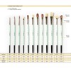 12 pcs Professional Paint Brush Set, Natural Hog Hair and