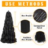 French Curly Braiding Hair 7 Packs 12 Inch Natural Black