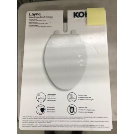 Kohler Layne QR Quiet Close & Release Elongated Antimicrobial Toilet Seat White