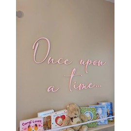 Unbranded Two Toned Custom Wall Art "Once upon a time" Quote Kids Room Nursery decoration