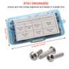 84Pcs M6 x 8mm,12mm,16mm,20mm,30mm,40mm Hex Pan Head Cap Bolts Nuts