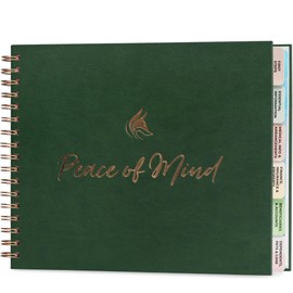 Clever Fox Peace of Mind Planner – Guided End of Life Organizer, Personal Record Book & Emergency File for Important Information (Dark Green)