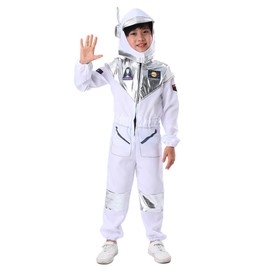 Lhyxuuuk Halloween Costume, Children, Astronaut, Space Suit, Costume, Cosplay, Boys, Girls, Alien Costume, Halloween, Parties, Events, School Festivals, Cultural Festivals, Theatrical Outfits (White,