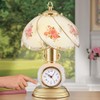 Collections Etc Rose Gold-Toned Clock Base Touch Table Lamp