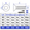 Countersunk Screws Stainless Steel M3 x 30 mm Hexagon Socket