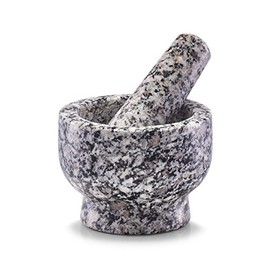Zeller 24505 Mortar and Pestle Set, Granite, Grey, 9 x 9 x 6.5 cm 2 Units