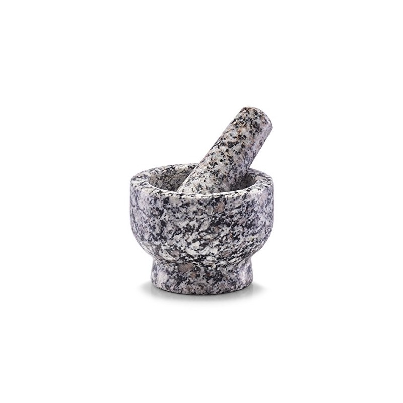 Zeller 24505 Mortar and Pestle Set, Granite, Grey, 9 x
