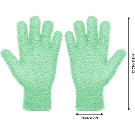 2 Pairs Microfiber Gloves for Plants Auto Dusting Gloves Washable Cleaning Mittens for Kitchen House Cleaning Cars Trucks Mirrors Lamps Blinds Dusting Cleaning