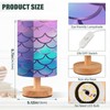 YETTASBIN Mermaid Scale Bedside Table Lamp, Small LED Desk Light