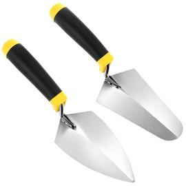 QWORK Masonry Hand Tool Set, 2 Pack 6 Inch Margin Trowel for Bricklaying, Pointing & Gauging Trowel Set with Soft Grip Handle