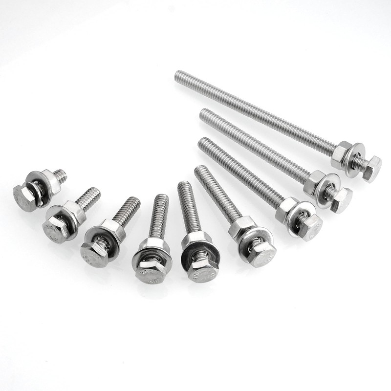Mywish (10 Sets) 1/4-20x3 Hex Head Assorted Screws Nuts and