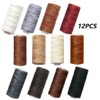 Aweisile Sewing Thread 12 Pieces Leather Thread Waxed Thread Leather
