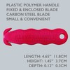 Klever Innovations KCJ-1R Safety Cutter, Advanced Plastic Polymers, 4-5/8”, Red
