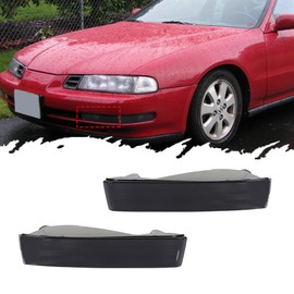 TurningMax For 1992 1993 1994 1995 1996 Honda Prelude Front Bumper Inner Turn Signal Lights Housing Smoked Lens