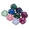 YUNAWU Multicolor 12 Sided Resin Dice Astrology Tarot Constellation Divination