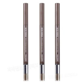 The Saem Eco Soul Pencil & Powder Dual Brow 03 Dark Gray 3 pcs. / 더샘 에.코 소울 펜슬 앤 파우더 듀얼 브로우 03 진회색 3개