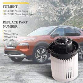 Predep AC Blower Motor with Fan Compatible with 2014-2019 Nissan Rogue 2017-2019 Nissan Rogue Sport, Small Size HVAC Blower Motor Replacement 700323, 27226-4BU0A, 272264BU0A, NI3126126