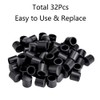 32 Pieces Door Stop Bumper Tips - Black Rubber Door
