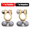 Tnisesm 1Pair Battery Terminal Set with Anti-Corrosion Washers, Positive Negative