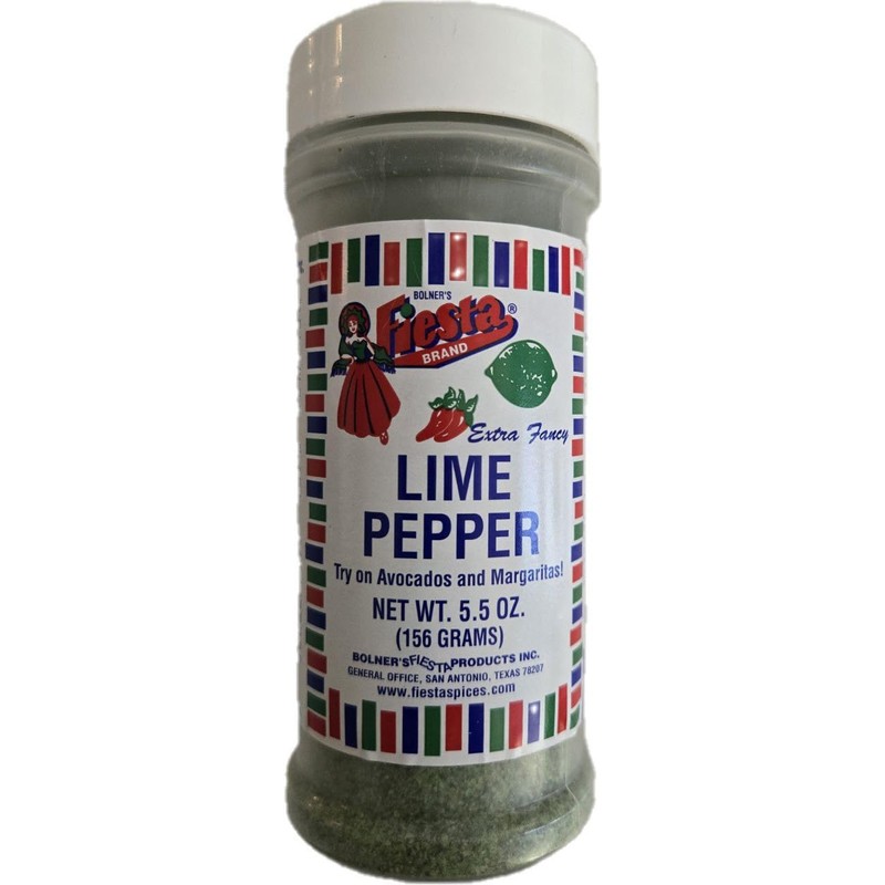 Bolner's Fiesta Brand Lime Pepper, 5.5 oz