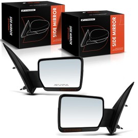 A-Premium Pair (2) Driver and Passenger Side Power Door Mirror - Compatible with Ford F-150 2009-2011 - Heated Power Folding Chrome Outside Rear View Mirror w/Turn Signal Blind Spot Detection