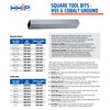 HHIP 2000-0045 3/8 x 3 Inch 8% Cobalt Square Tool