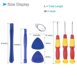 CoCud Precision Computer Screwdriver Kit Small Screwdriver Set with Plastic Pry Tool (Used for Computer, Laptop, PC) 8 Pcs