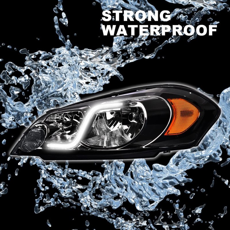 G-PLUS LED DRL headlights W/O Bulbs, Compatible with 2006-2007 Chevy