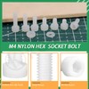 Keadic 330Pcs M4 Nylon Hex Bolts, Nylon Hexagon Socket Head