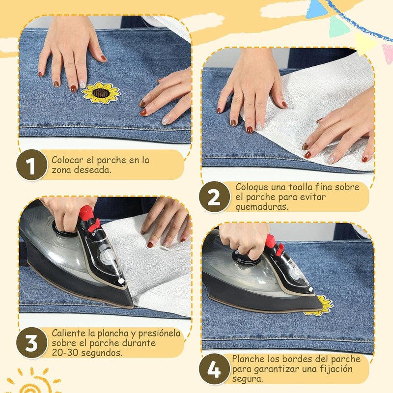 Anpro 65 Piezas Parches para Ropa Termoadhesivos de Niños -