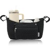 LUKJOJO Stroller Organizer - Stylish 3D Herringbone Quilting Nylon, Universal