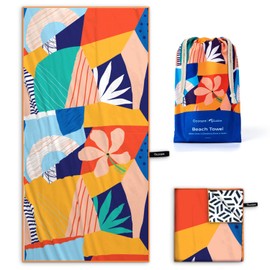 Ocoopa Diveblues Microfibre Beach Towel – Extra Large 178 x 80 cm, Quick-Drying, Soft, Lightweight, Easy-Care, Compact, Sand-Free Towel, Perfect for the Beach, Swimming
