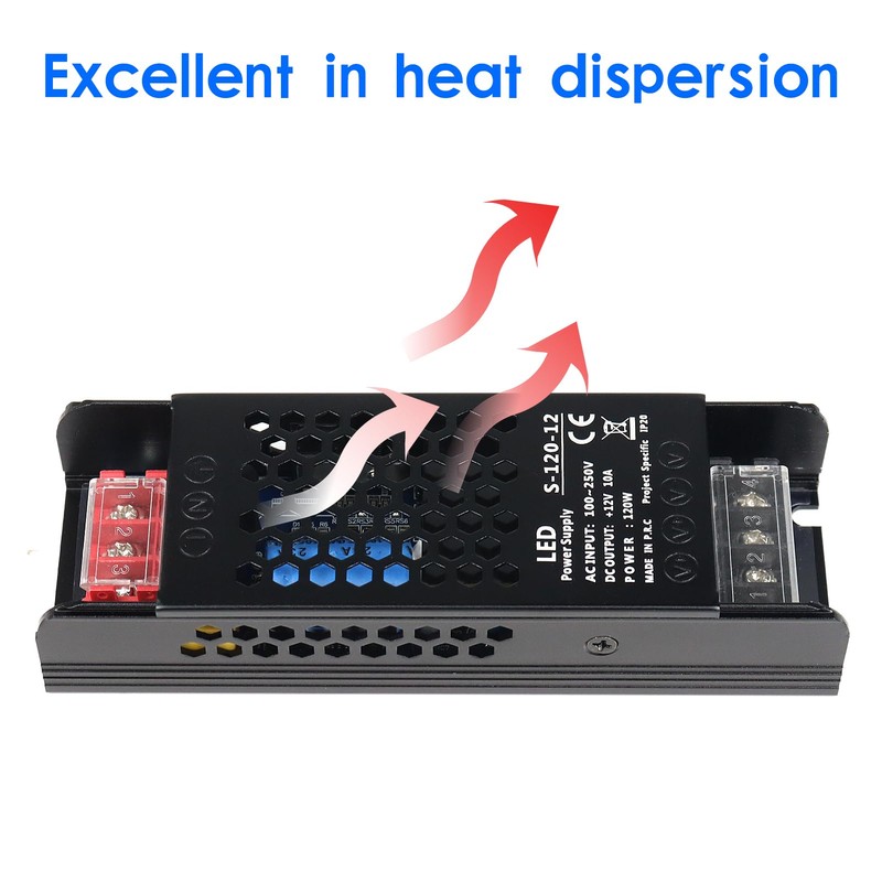 12V 10A 120W Universal Regulated Switching Power Supply, 100-250V AC