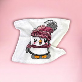 MIK funshopping Set of Magic Washcloths, Magic Cloth, Magic Towel, Party Bag, Children's Gift Tombola (Set of 4 Penguins)