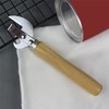 Manual Can Opener with Wooden Handle Stainless Steel Convenient and