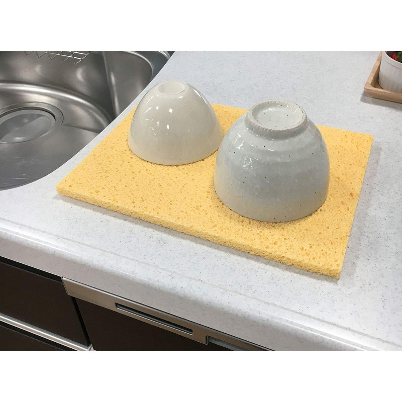 Bestco MA-133 Cellulose Extra Thick Dish Drying Mat, Honey Yellow