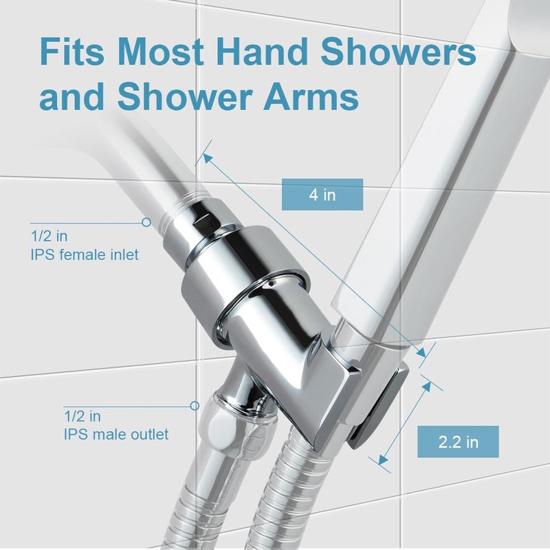 OFFO Shower Head Holder All Metal for Handheld Shower Head,