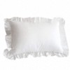 Joasaca 100% Cotton Ruffle Pillowcase Ruffled Pillow Cover White Pillow