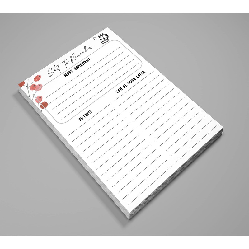 Inkdotpot Daily Planner List Pad Notepads Memo Pad, Undated To-Do
