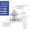 WMAXPFIT ADD-A-Tee Stop Valve(1 PACK), 3/8" OD x 3/8" F