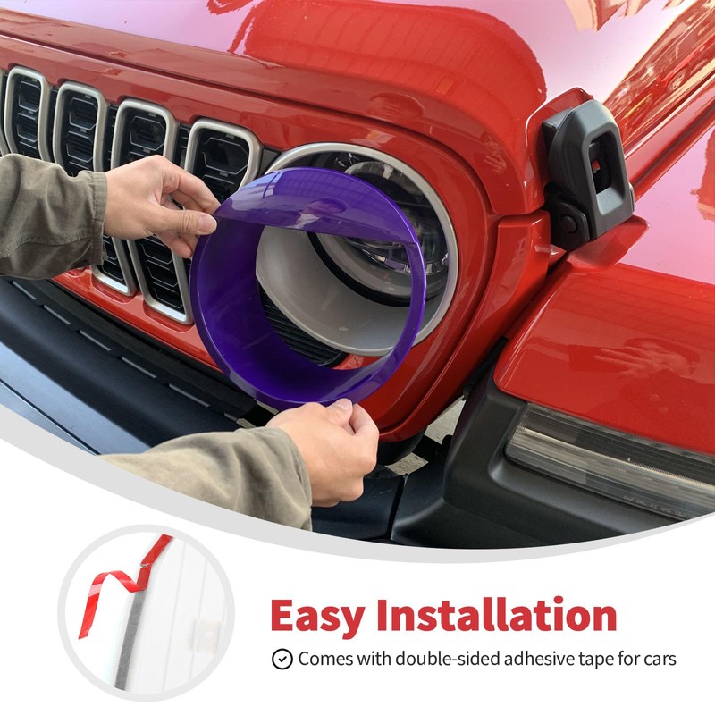 Linksip Angry Eye Headlight Covers Compatible with 2024 2025+ Jeep
