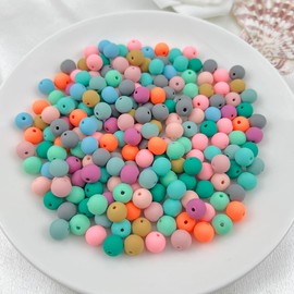 Mulutoo 200Pcs 6MM Round Polymer Clay Beads Spacer Beads Heishi Vinyl Beads for Jewelry Necklace Earring Making(59-Mixed 2)