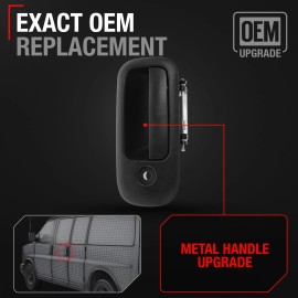 T1A Rear Driver Hinged Door Handle for Express, Savana - Black - Rear Driver Side...