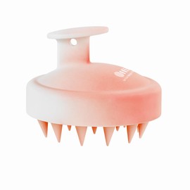 HEETA Scalp Massager Hair Growth, Soft Silicone Scalp Scrubber Shampoo Brush for Exfoliation, Dandruff Removal Head Massage Stress Relax, Wet & Dry Use for Thick Thin Curly Hair Care, Gradient Pink