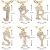 miwaki Bag Charm Initial Charm Keychain Initial Alphabet Crown Square