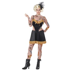 California Costumes Womens The Amazing Tattooed Lady Adult Costume Black