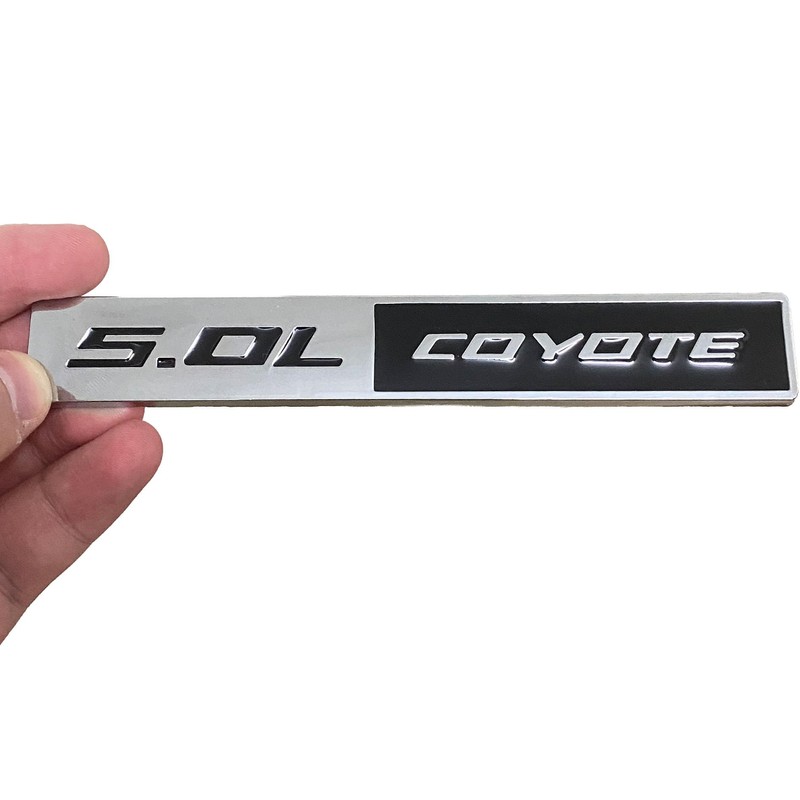 Fidida 2PC 5.0L Coyote Emblem Decal Car Engine Letters Decal